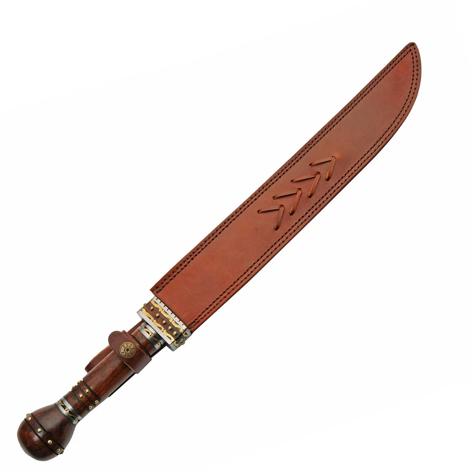 Espada corta protectora de lujo SD 22 pulgadas con mango de madera espaciadores de acero inoxidable y latón Foto 2 de 4