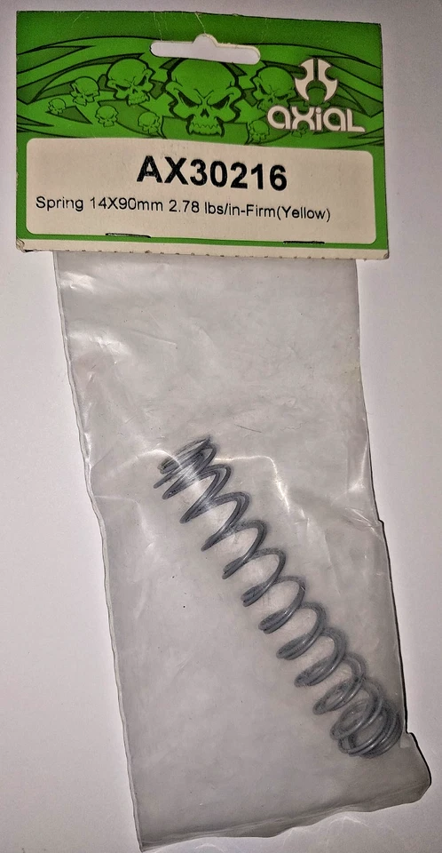 Axial RC AX3016 Springs 14X90mm 2.78/in-Firm Yellow - Image 2 of 2