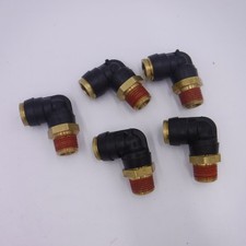 5 Pack Parker Push-To-Connect Male Elbow Air Brake Fittings 369PTC-10-8