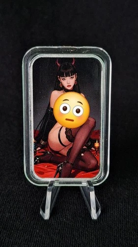 Bullion Baddies 1 oz silver bar "Dahlia" Naughty W/COA