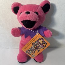 NWT Hot Pink Althea Grateful Dead 7 Beanie Bear Collectible Pink Plush VTG