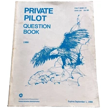 Private Pilot Question Book 1986 USDT FAA-T-8080-1A Vintage ✈️ Training PB