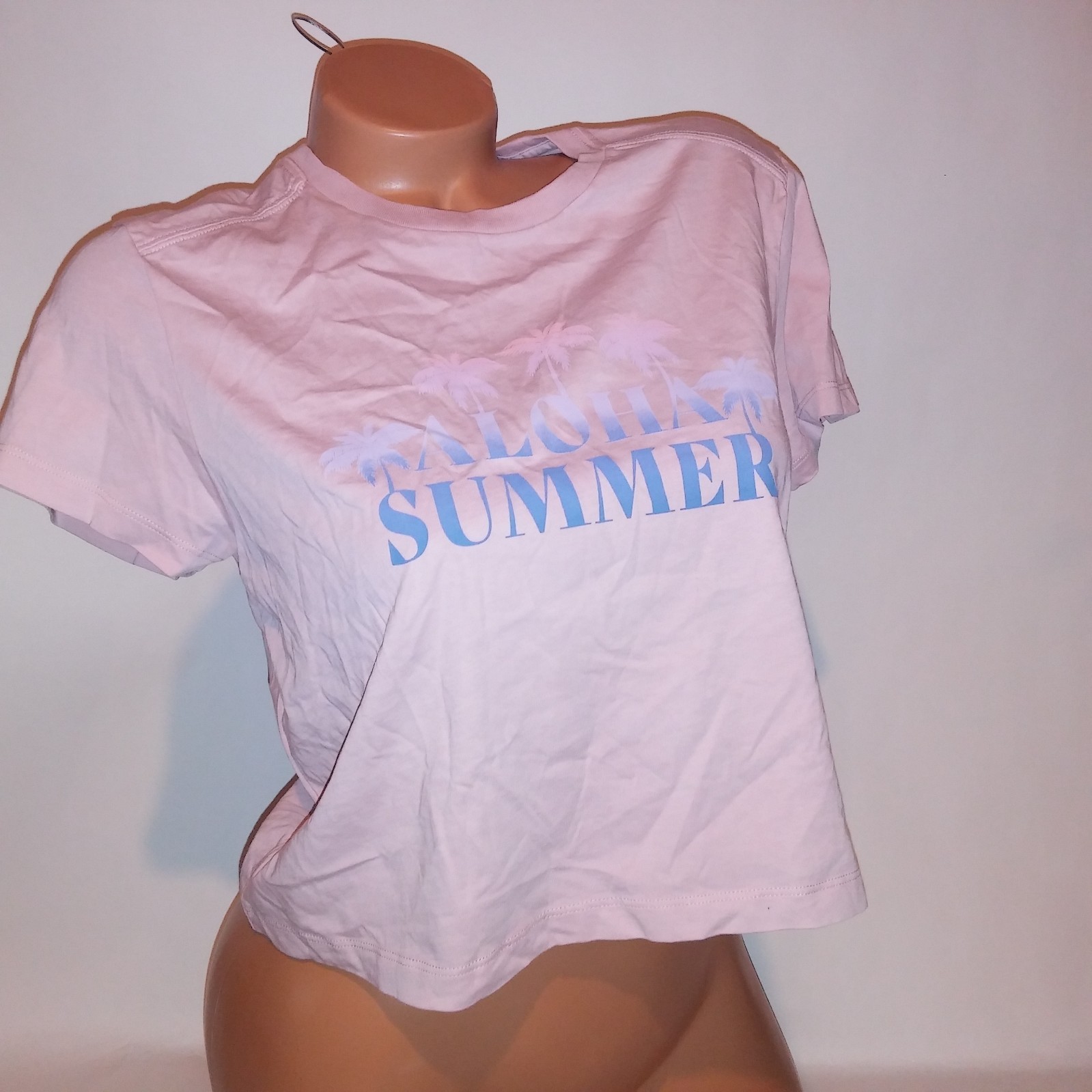 Victoria Secret PINK T Shirt Pink Purple Aloha Summer Short Sleeve Crew Neck New