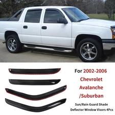 4x Window Vent Visor Rain/Sun Shade Guard For 2002-2006 Chevy Avalanche/Suburban