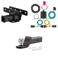 CURT Trailer Hitch Package 2in Receiver, Wiring Harness, 45134 Ball Mount 13564