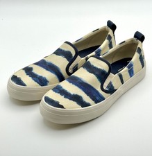 Sperry Top Siders Crest Twin Gore Sneaker Women's Size 7.5M Cream/Blue Tie Dye