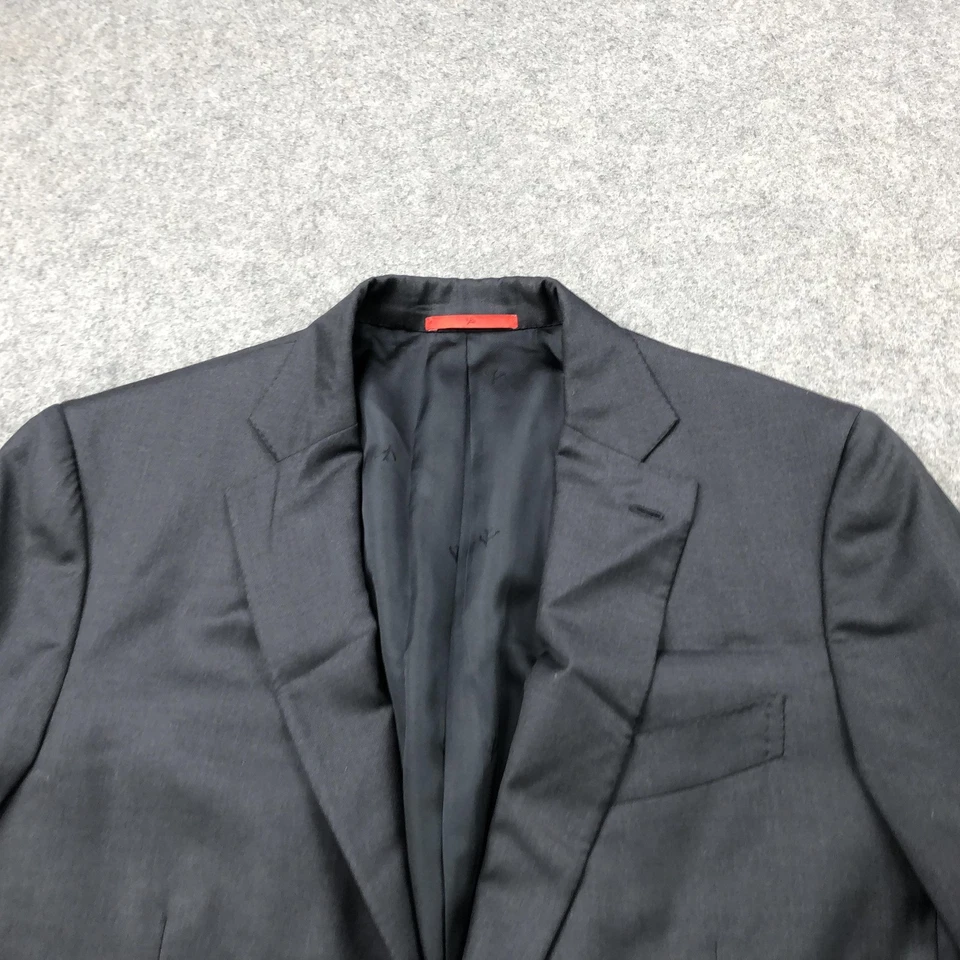 Blazer Isaia Napoli Para Hombre 52 EU 42L Carbón Aquaspider 160s Hecho en Italia Foto 4 de 4