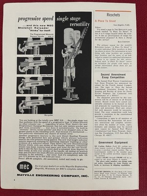 Vintage 1964 Print Ad MEC 310 Shotshell Ammunition Reloading Equipment Ad