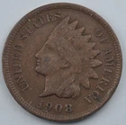 1908 1C Indian Head Cent #415