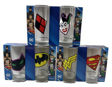 ¡NUEVO! Juego de vasos DC: Joker/Harley Quinn, Wonder Woman/Superman, Batman/Catwoman
