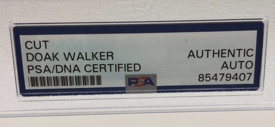 DOAK WALKER PSA CUT AUTO Pro HALL OF FAME ART Large Slab SMU DETROIT LIONS HOF - Image 3 of 4