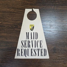 Vintage American Express Card Do Not Disturb / Maid Service Requested Door Sign