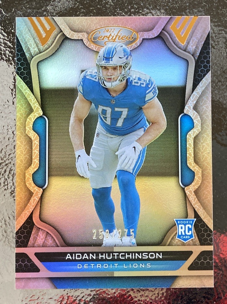2022 Certified Aidan Hutchinson Mirror Bronze Rookie Card #’d 258/275