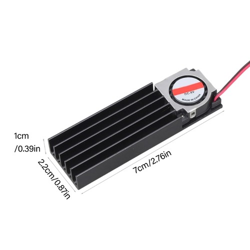 PCIe NVMe M.2 2280 SSD Coolers Thermal Pad 5V XH254 Interfaces Optimized Airflow - Photo 8/8