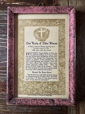 Antique Our Lady of This House Framed Prayer ...