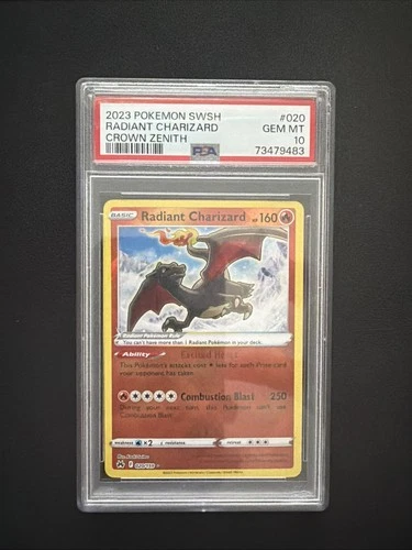 Pokemon Radiant Charizard 020/159 Crown Zenith Holo Radiant Rare PSA 10