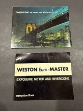Weston Ranger 9 Euro-Master Exposure Meter Instructions.....2 Items