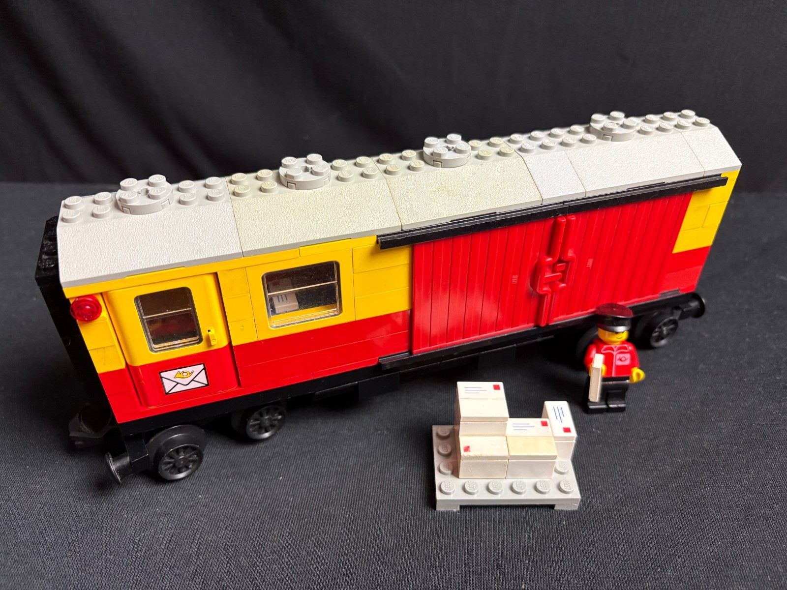 Lego 7819 Train Railway Post Office Postal Container Wagon Covered 1983 P2