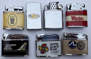 Seven Very Nice Vintage Cigarette Lighters Some American Mostly Working