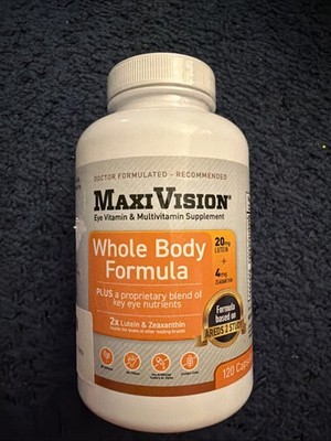 MaxiVision  AREDS 2 Whole Body Formula Eye Vitamins Lutein 120ct. Exp 3/28