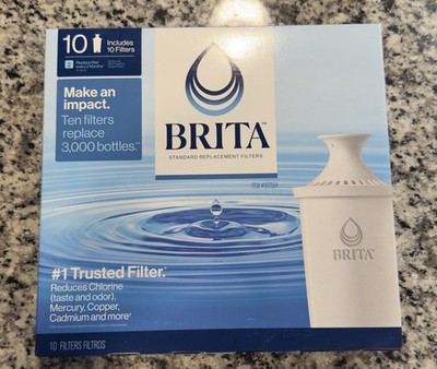 Brita 10-Pack Water Pitcher Replacement Filters, BPA-Free, White