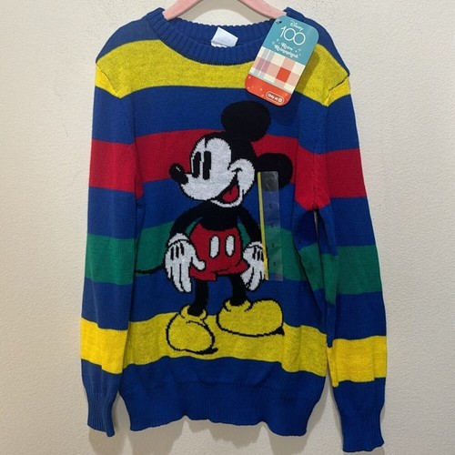 Disney 100 Mickey Mouse Retro Re-Imagined Striped Pullover Sweater - Bild 4 von 7