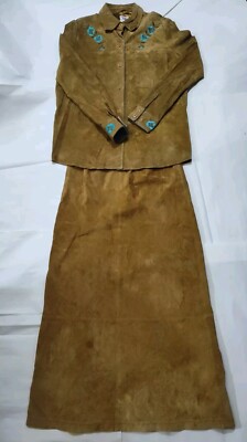 Jane Seymour Leather Skirt Outfit Sizes: Top=SML; Skirt=6 MS
