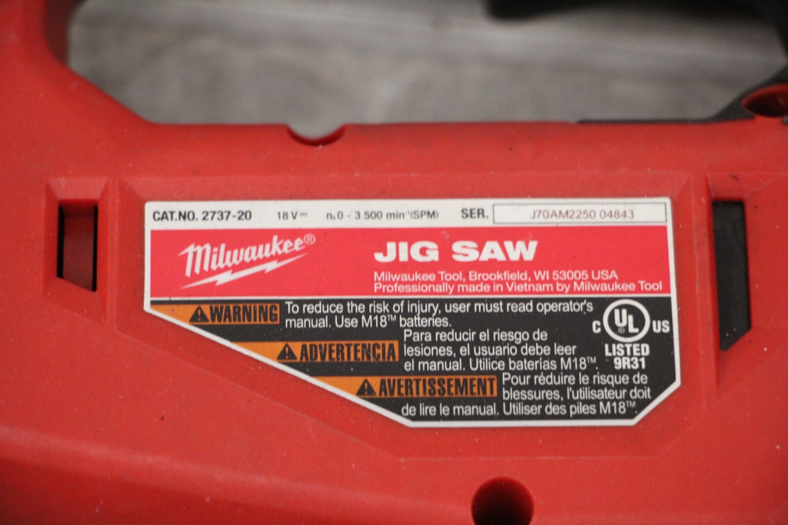 Milwaukee 273720 M18 18V Brushless FUEL DHandle Jig Saw TOOL ONLY eBay
