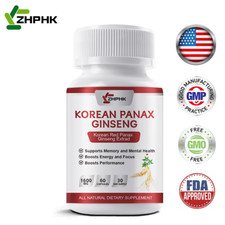 Red Korean Panax Ginseng 1600mg - High Strength Ginsenoside, Energy  Endurance