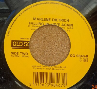 MARLENE DIETRICH-SICH WIEDER VERLIEBEN - LILY MARLENE-DOPPELSIDER 7'' VINYL --V/G+
