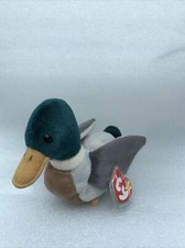 VINTAGE Ty Beanie Baby Jake the Mallard Duck. TWO DIFFERENT DATES RARE