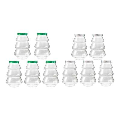 5 Stück Weihnachten Bonbonglas Bonboniere Klar Keksdose für Urlaub Party Zuhause