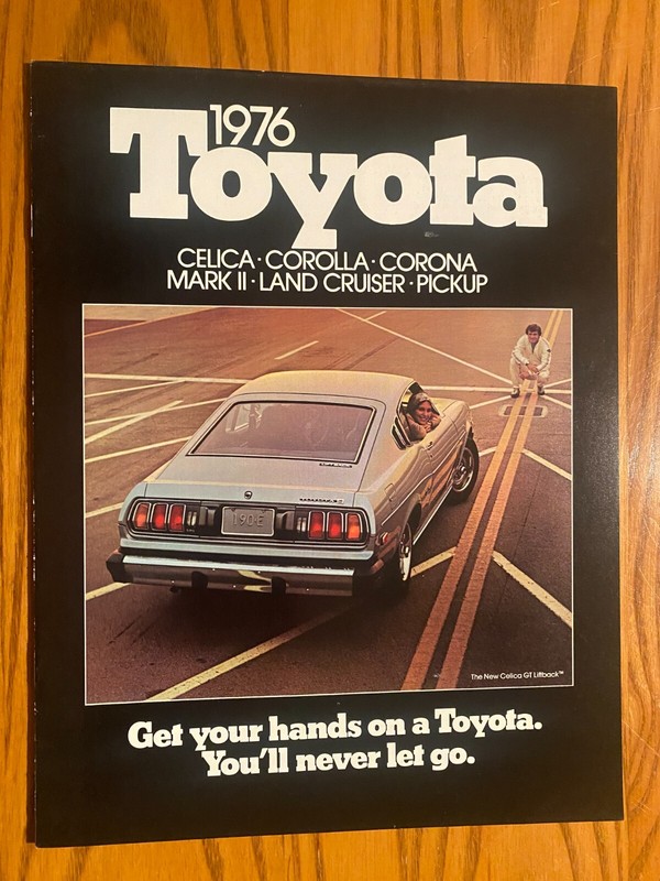 1976 Toyota Sales Brochure - Corolla, Celica, Corona, Mark II, Land Cruiser, etc