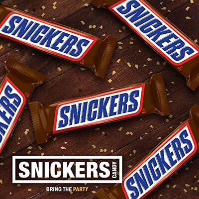SNICKERS Full Size Bulk Milk Chocolate Candy Bars, 1.86 oz Bar, 48
