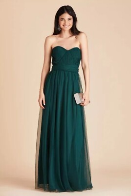 Birdy Grey Christina Convertible Tulle Maxi Dress Emerald S Bridesmaid