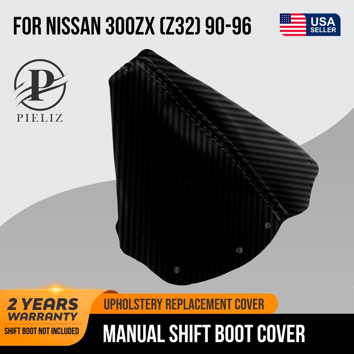 Manual Shift Boot Cover PVC Carbon for Nissan 300ZX (Z32) 90-96