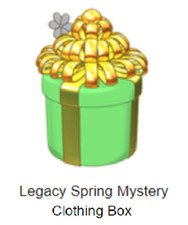 Webkinz Classic -Virtual Item- Legacy Spring Clothing Box Code Only