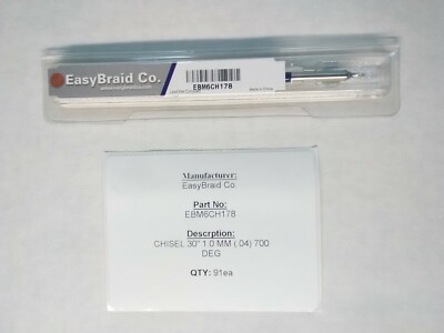 Easybraid Solder Tip EBM6CH178  CHISEL 30' 1.0 MM 600 DEG	