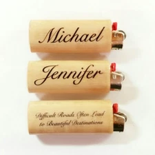 Personalized Custom Name Saying Lighter Case Sleeve Cover Inscribed Fits Bic