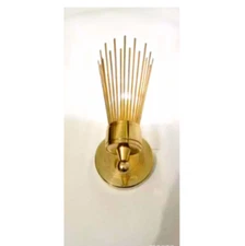 1950 Mid Century Brass Sputnik Skyla Wall Fixture Sconce Lamps Lighting Sconces