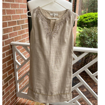 loft beige dress Dress Casual Midi By Loft In Beige, Size: M – Clothes Mentor Taylorsville  KY #141