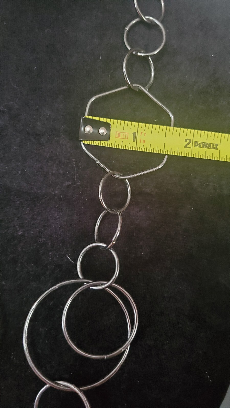 Necklace Interlocking Geometric Circle Metal Chai… - image 5