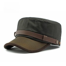Hommes Rétro Réglable Plat Casquette Haut Style Militaire Cadet Extérieur Soleil