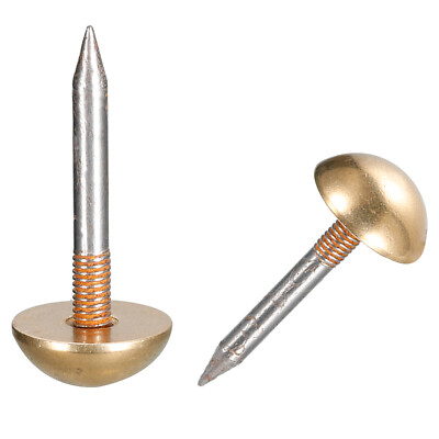 20Stk Polsternägel 1/2'' Messing Möbelstifte Nägel Daumen Tack Druck Stifte Gold