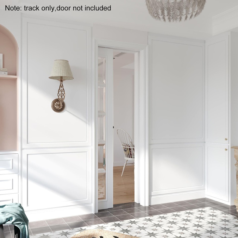 4FT/48in Sliding Pocket Door Hardware ,Aluminum Box Rail