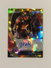 Darren Hall Signed 2021 Panini Prizm Gold Cracked Ice Football card DPA-DHA Auto