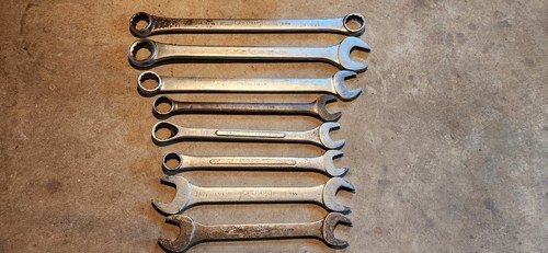 Nice Lot of Large American Made Open & Combination Wrenches 1" & up SK, Williams