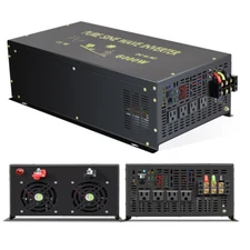 Pure Sine Wave Inverter Power 6000W 36V/48V DC to 120V/220/240V AC Wired Control