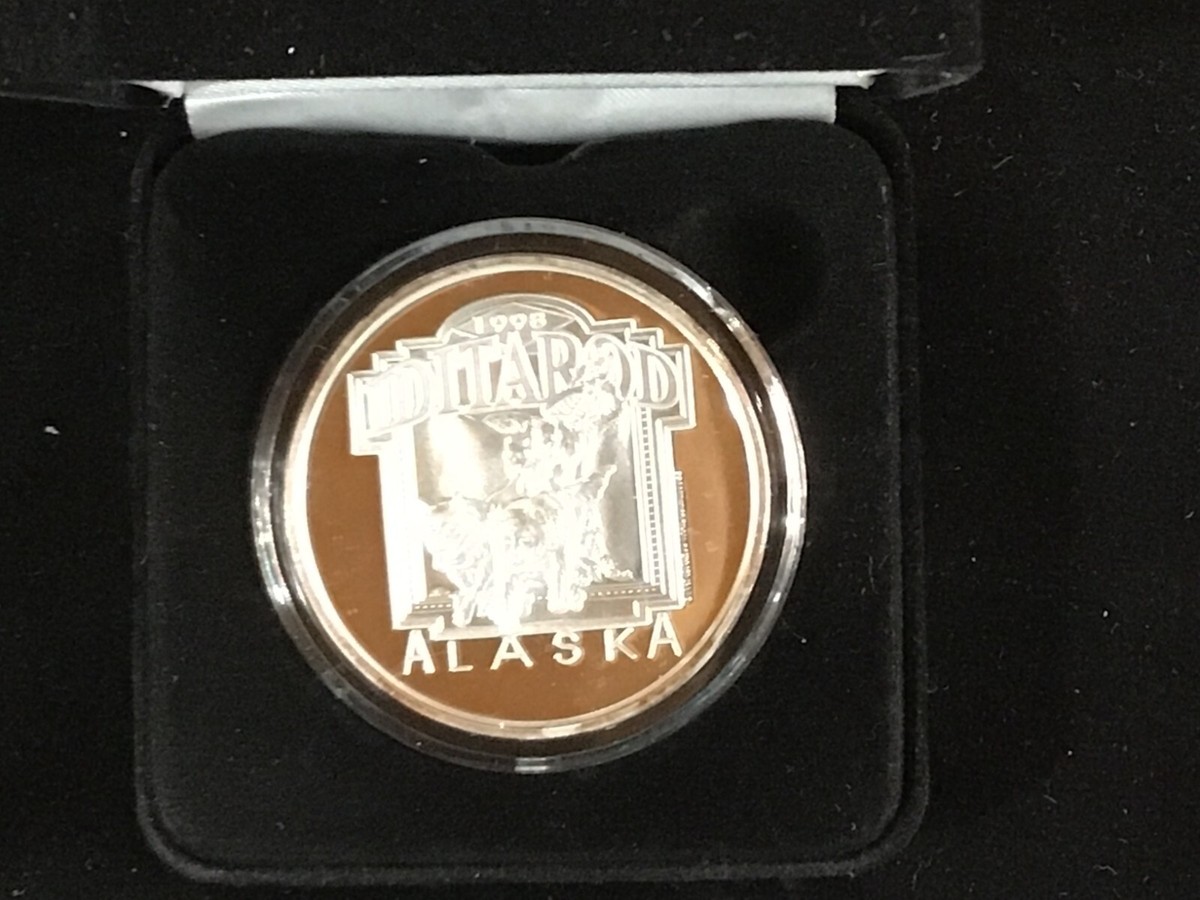 1998 Alaska Mint Official Iditarod Medallion Proof Silver Art