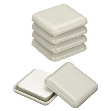 Furniture Sliders, 8Pcs 1 1/6" Plastic Self-adhesive Square Sliding Pads Grey 